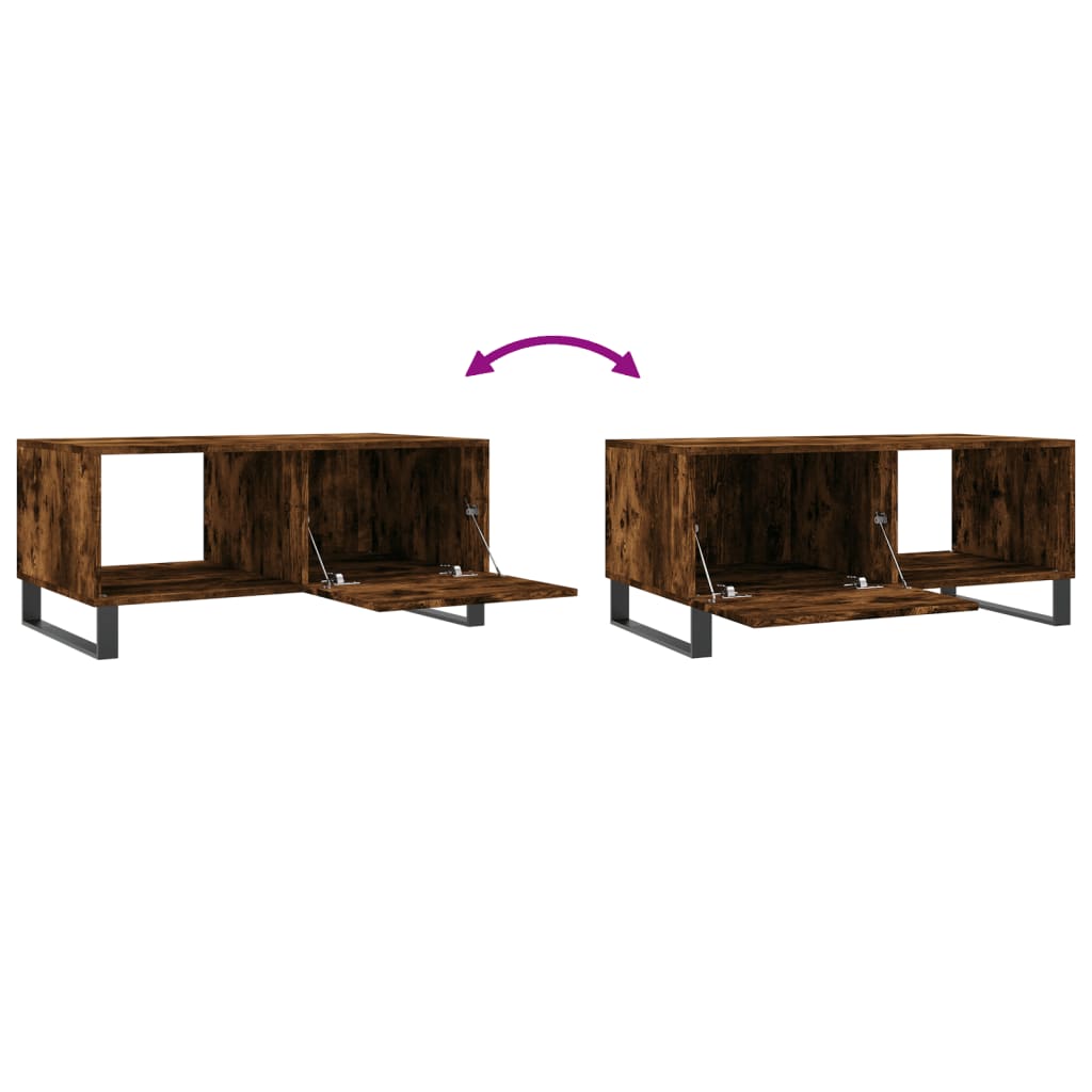 Salongbord Sofabord Røkt Eik 90x50x40 cm