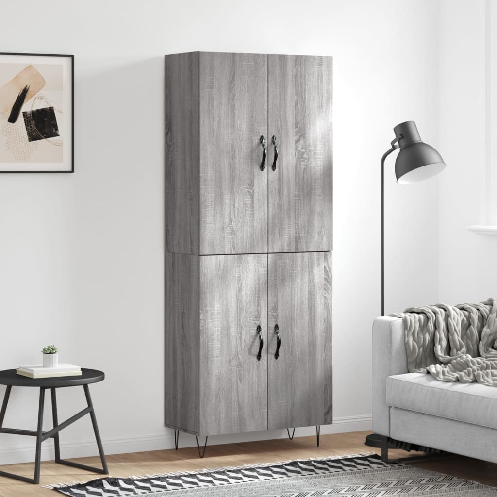 Skap Sonoma Grå 69,5x34x180 cm