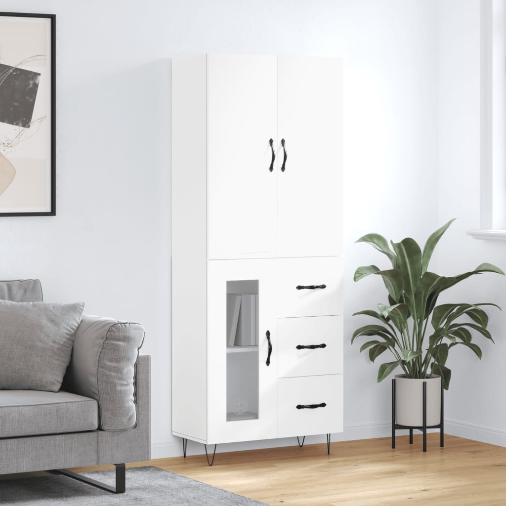 Skap Hvit 69,5x34x180 cm