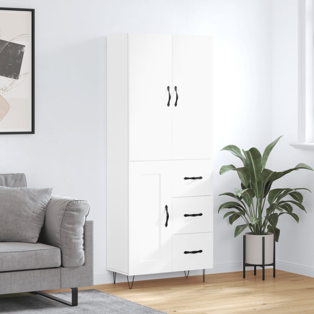 Skap Hvit 69,5x34x180 cm