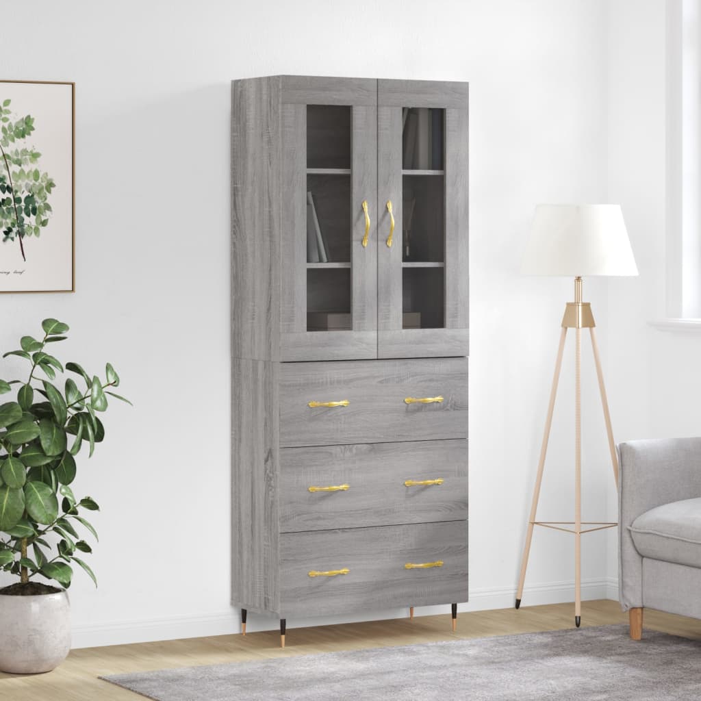 Skap Sonoma Grå 69,5x34x180 cm
