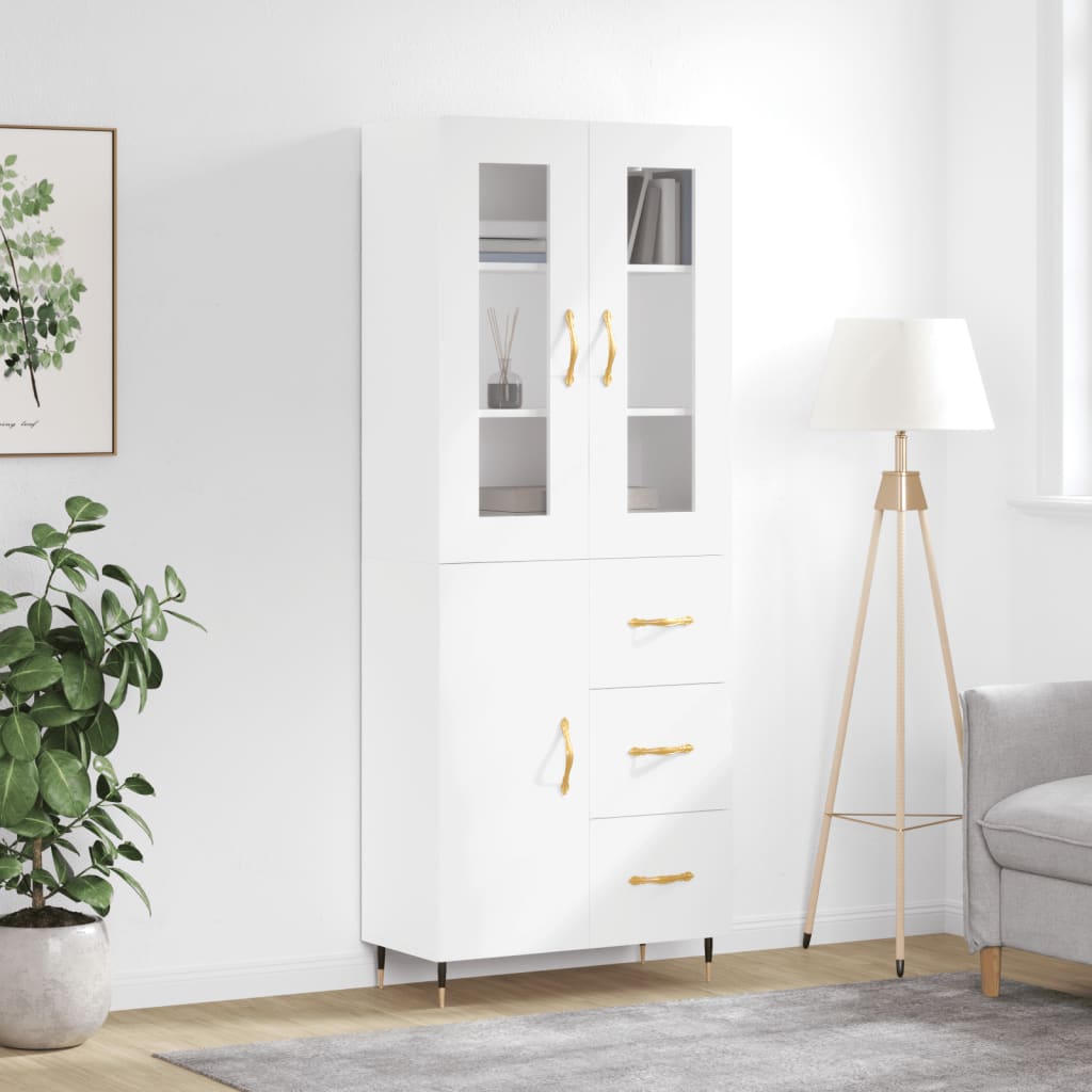 Skap Hvit 69,5x34x180 cm