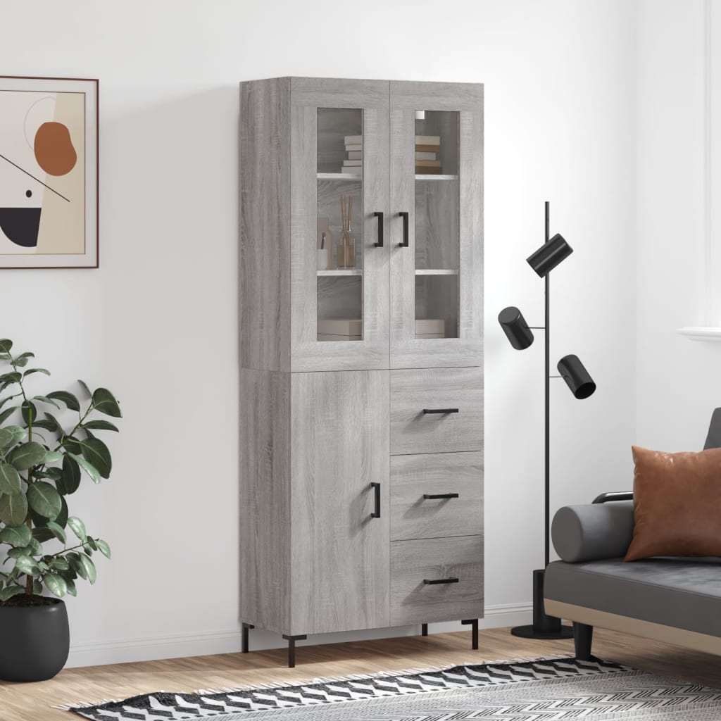 Skap Sonoma Grå 69,5x34x180 cm