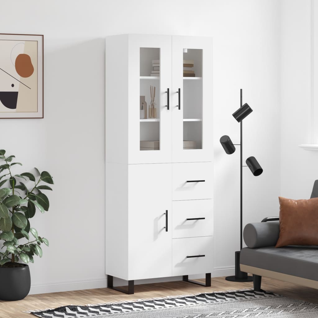Skap Hvit 69,5x34x180 cm