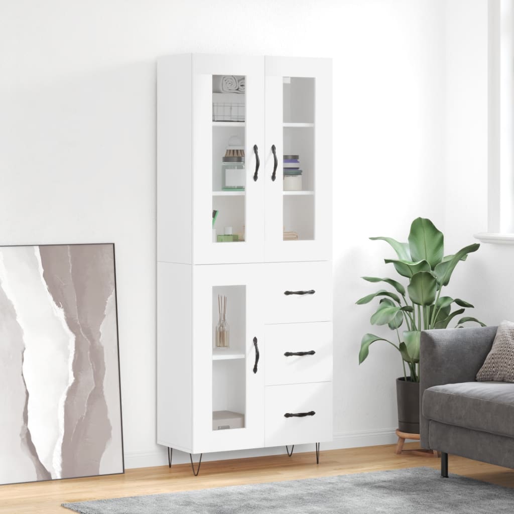 Skap Hvit 69,5x34x180 cm
