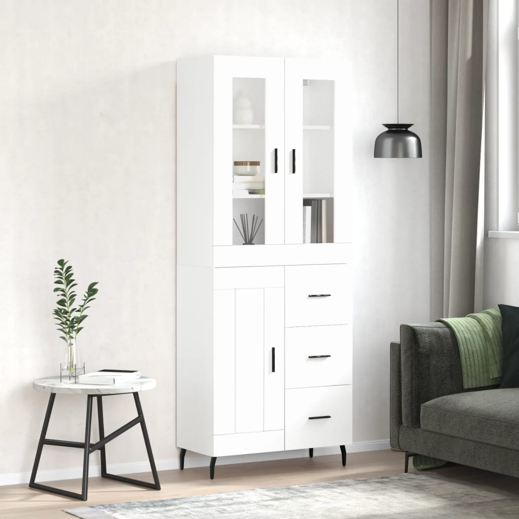 Skap Hvit 69,5x34x180 cm