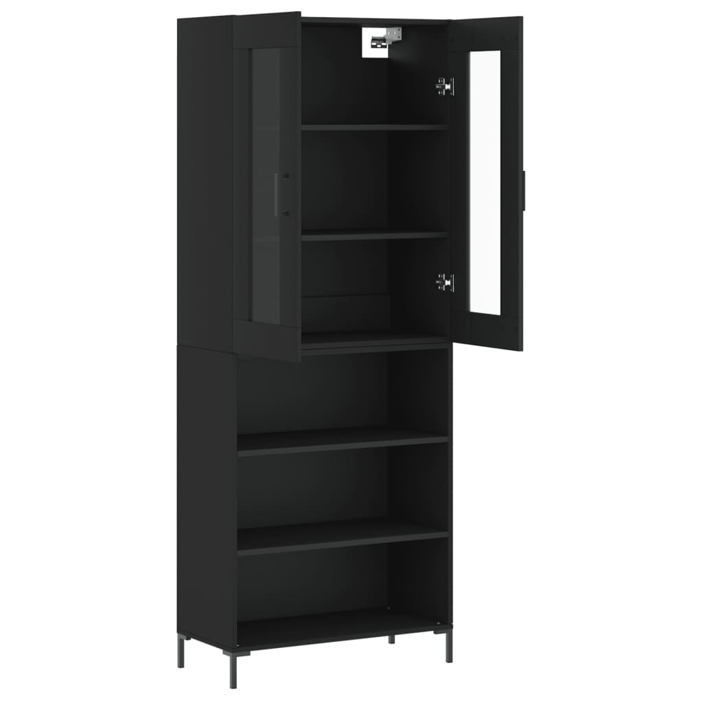 Skap Svart 69,5x34x180 cm