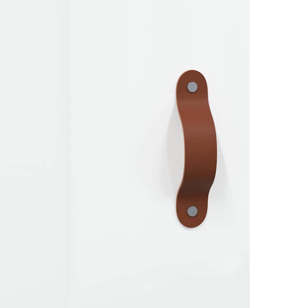 Skap Høyglans Hvit 34,5x34x180 cm