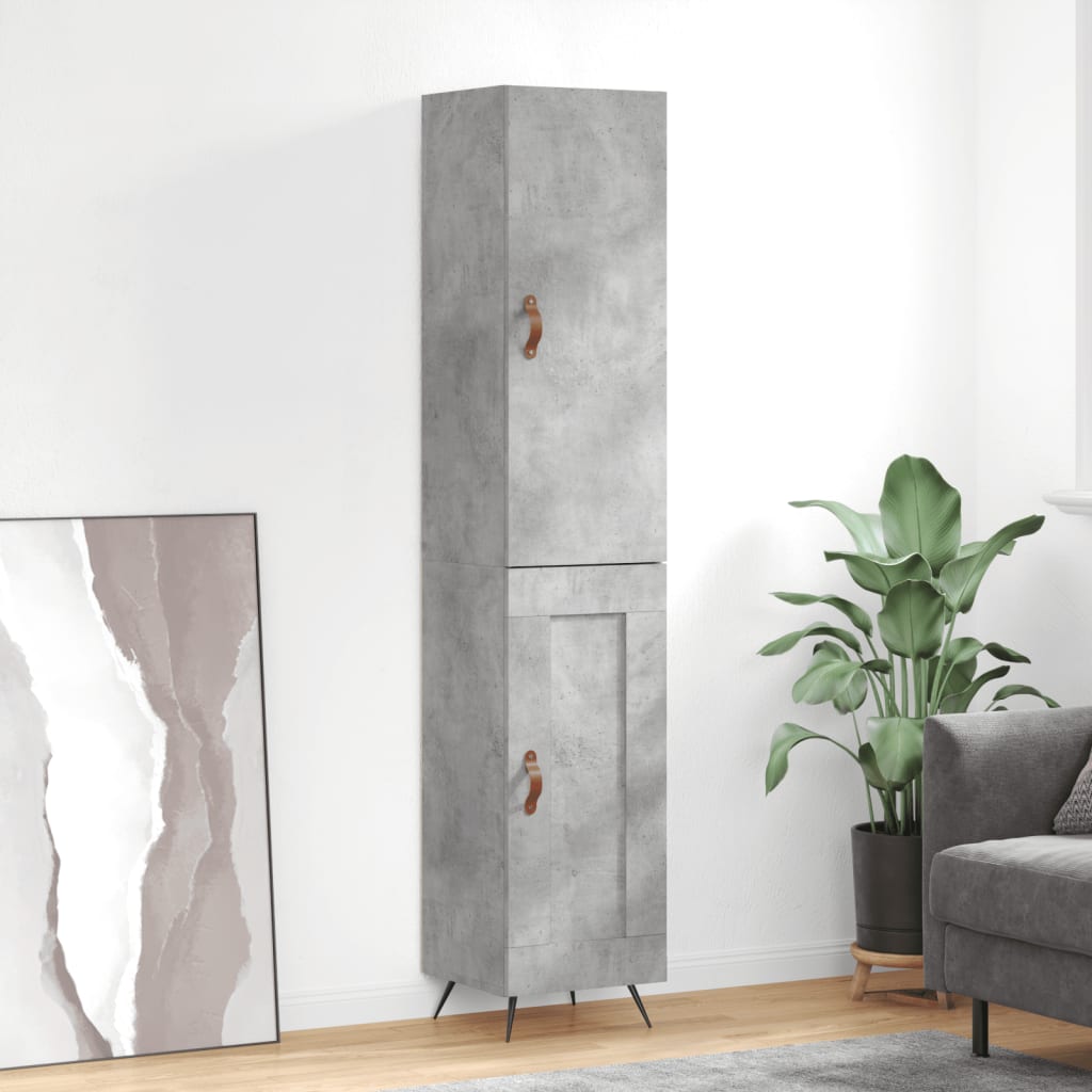 Skap Betonggrå 34,5x34x180 cm