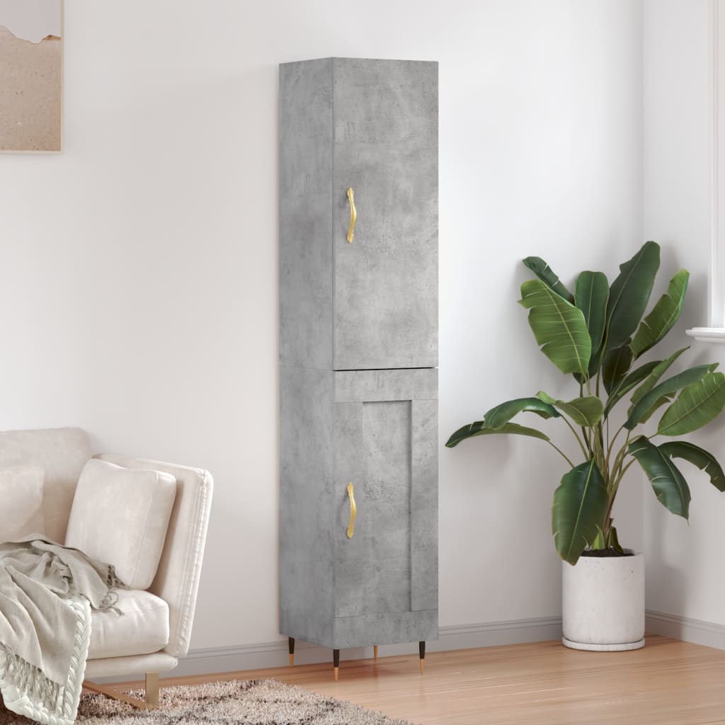 Skap Betonggrå 34,5x34x180 cm