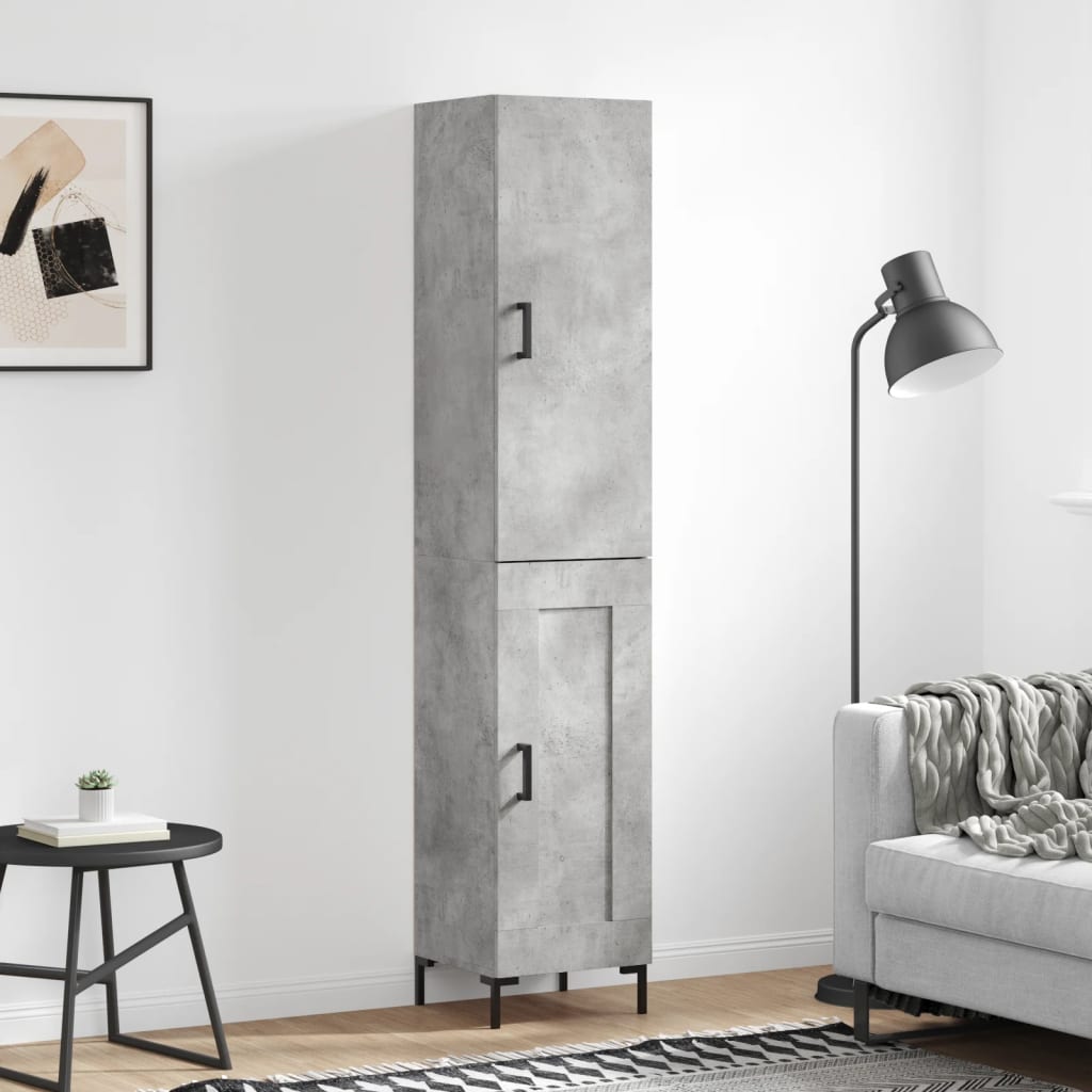 Skap Betonggrå 34,5x34x180 cm
