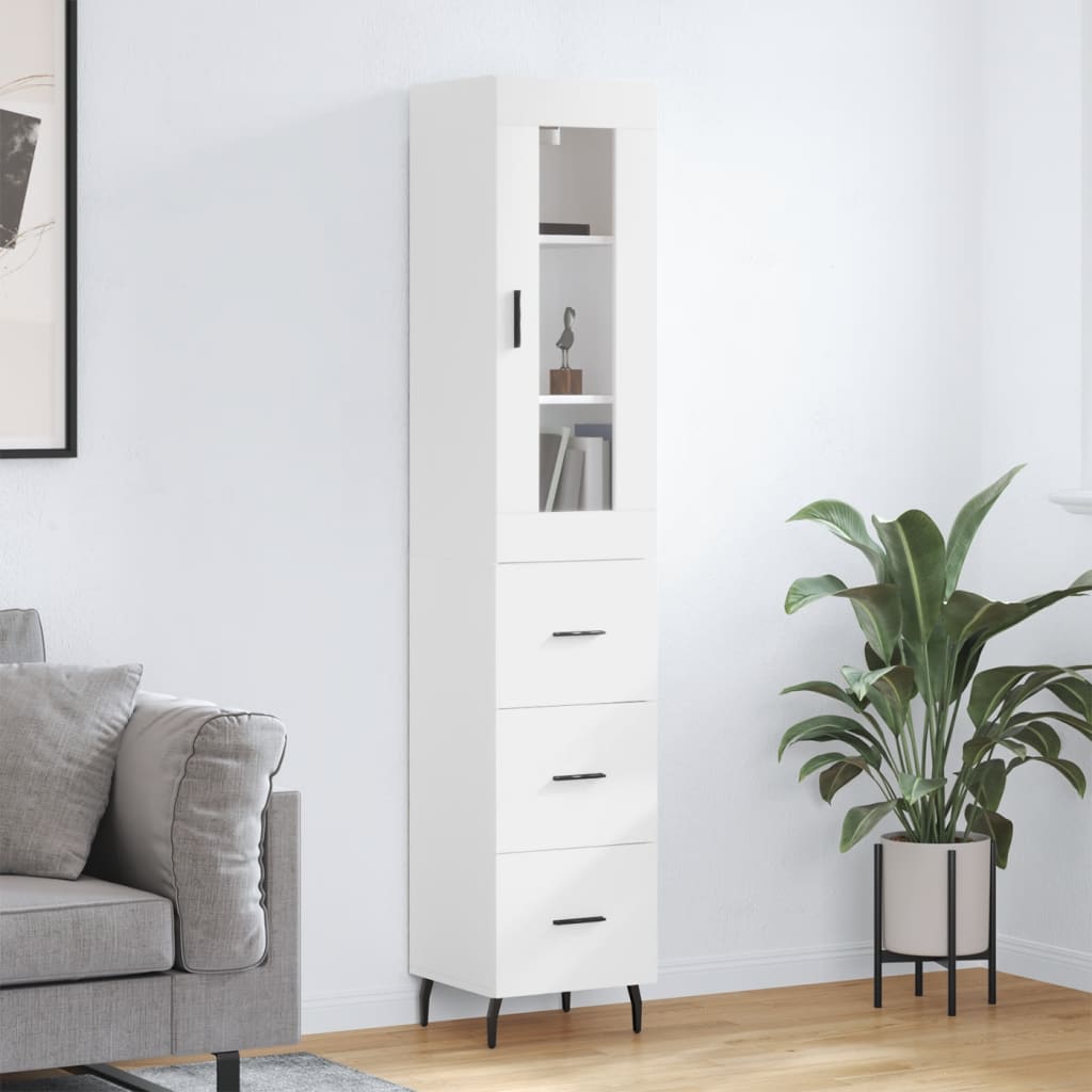 Skap Hvit 34,5x34x180 cm