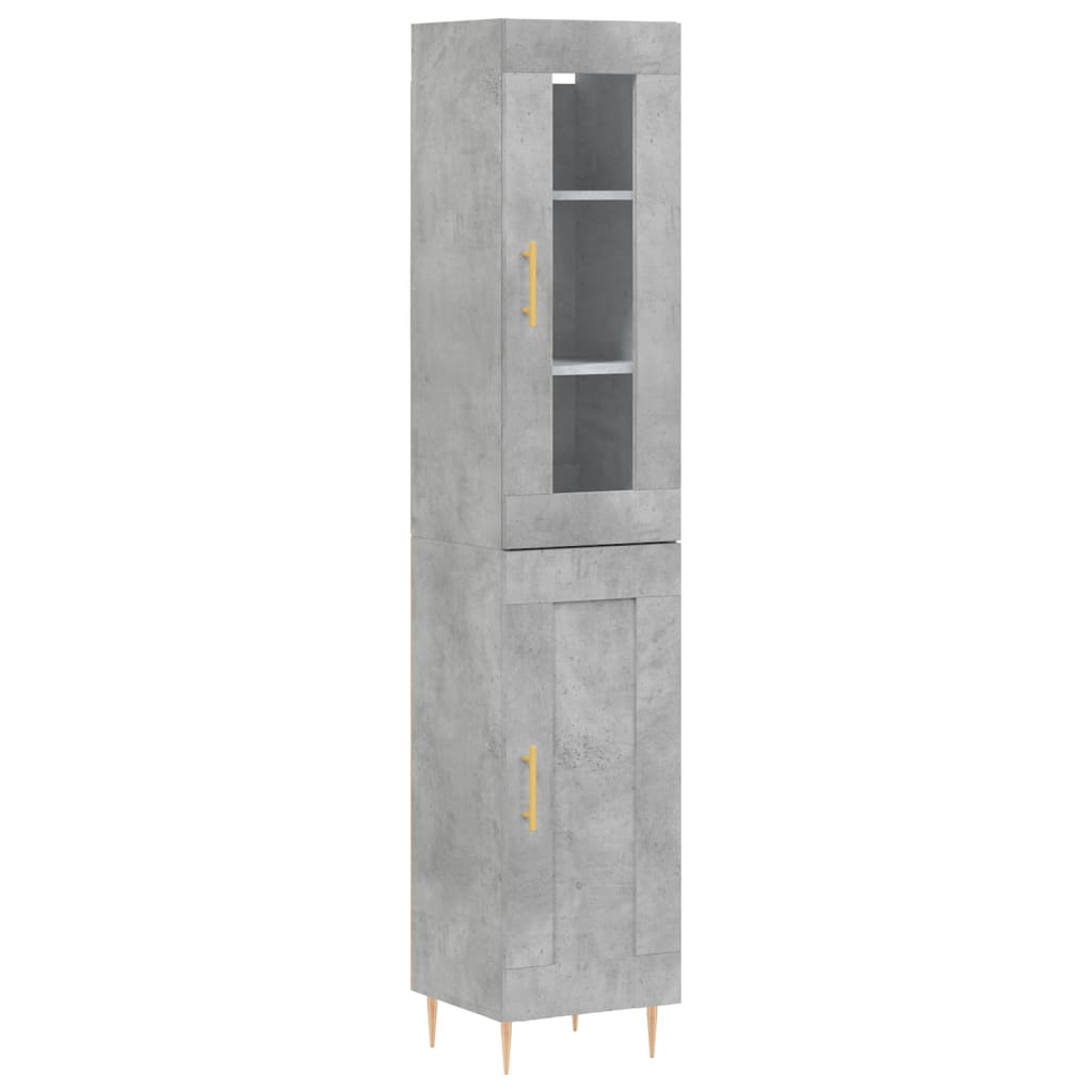 Skap Betonggrå 34,5x34x180 cm