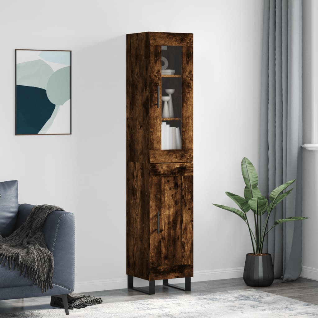 Skap Røkt Eik 34,5x34x180 cm