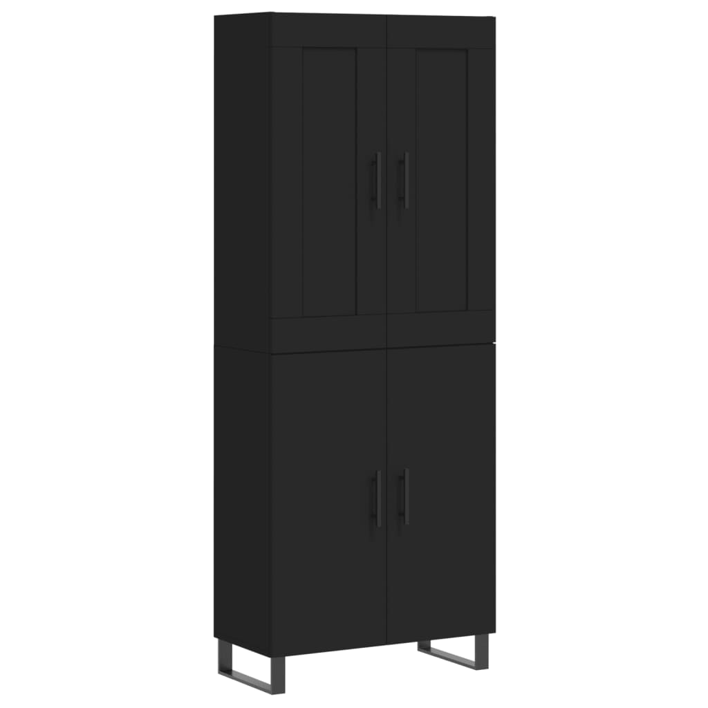 Skap Svart 69,5x34x180 cm
