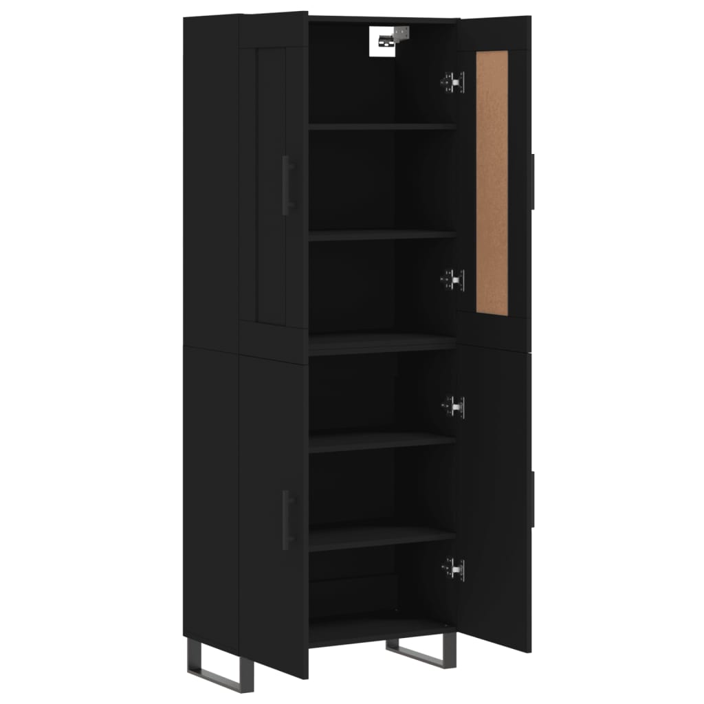 Skap Svart 69,5x34x180 cm