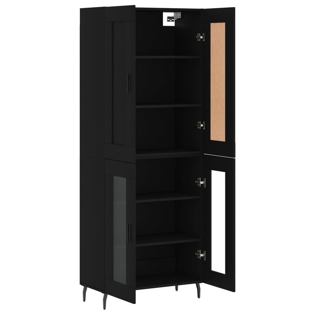 Skap Svart 69,5x34x180 cm