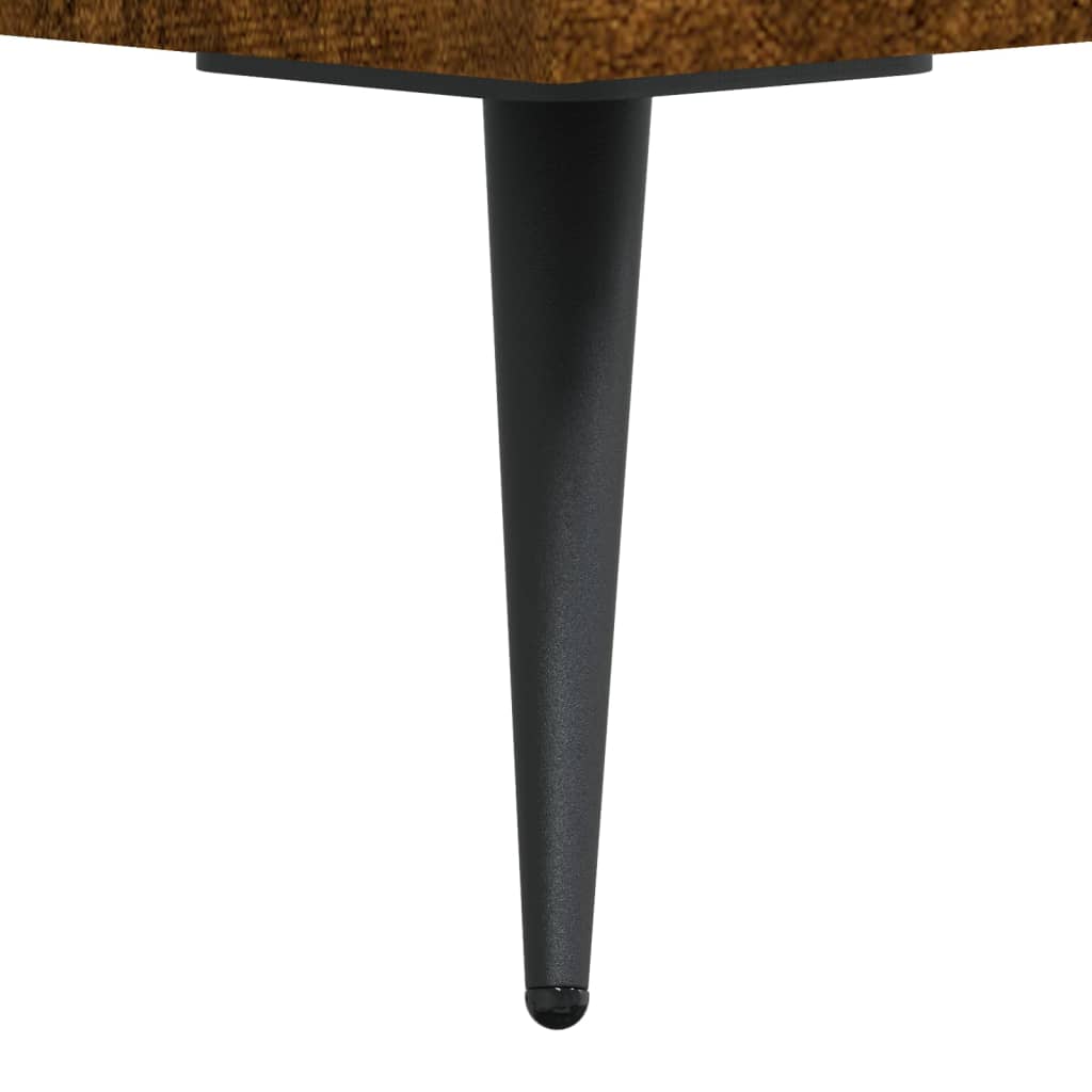 Highboard røkt eik 69,5x34x180 cm konstruert tre