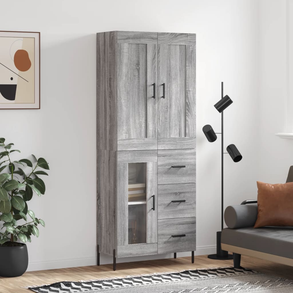 Skap Sonoma Grå 69,5x34x180 cm