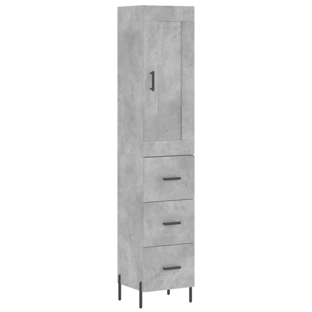 Skap Betonggrå 34,5x34x180 cm