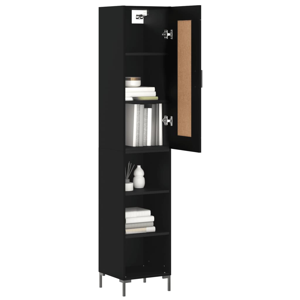Skap Svart 34,5x34x180 cm
