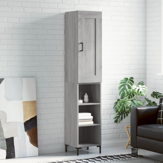 Skap Sonoma Grå 34,5x34x180 cm