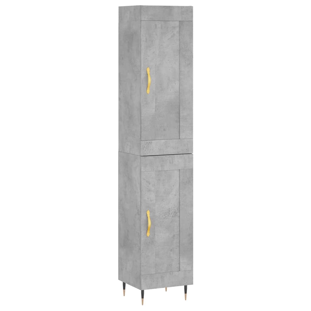 Skap Betonggrå 34,5x34x180 cm