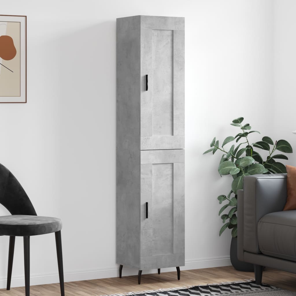 Skap Betonggrå 34,5x34x180 cm
