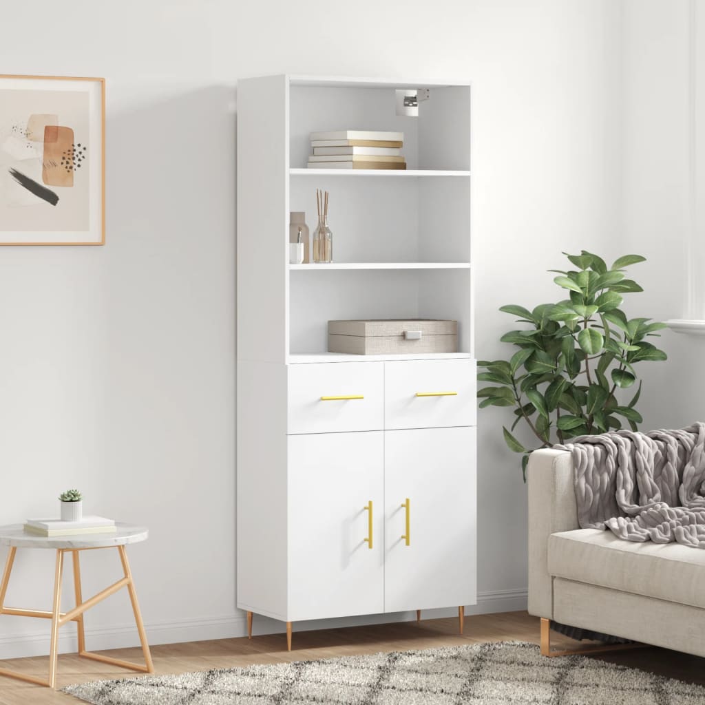 Skap Hvit 69,5x34x180 cm