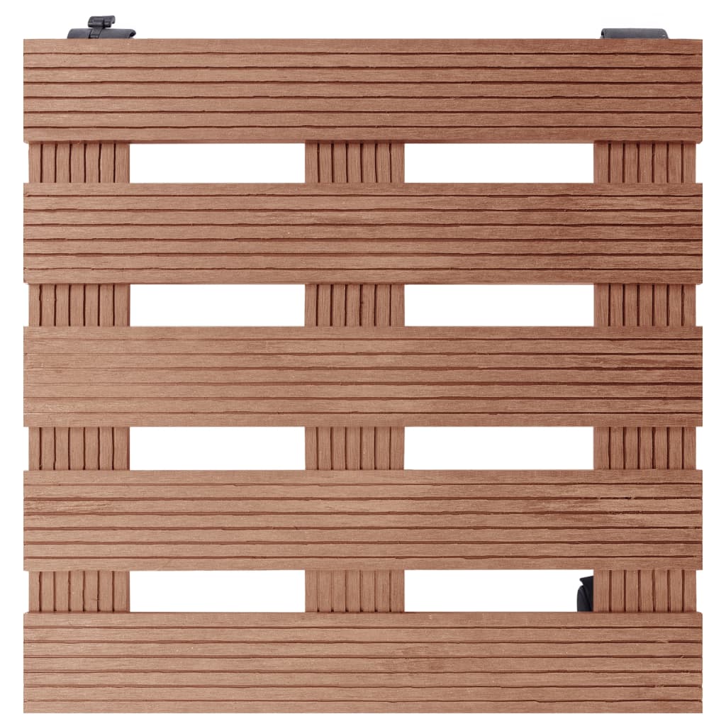 Blomsterpotte Blomsterkrukke Pottetraller 4 stk Brun 30x30x7,5 cm WPC