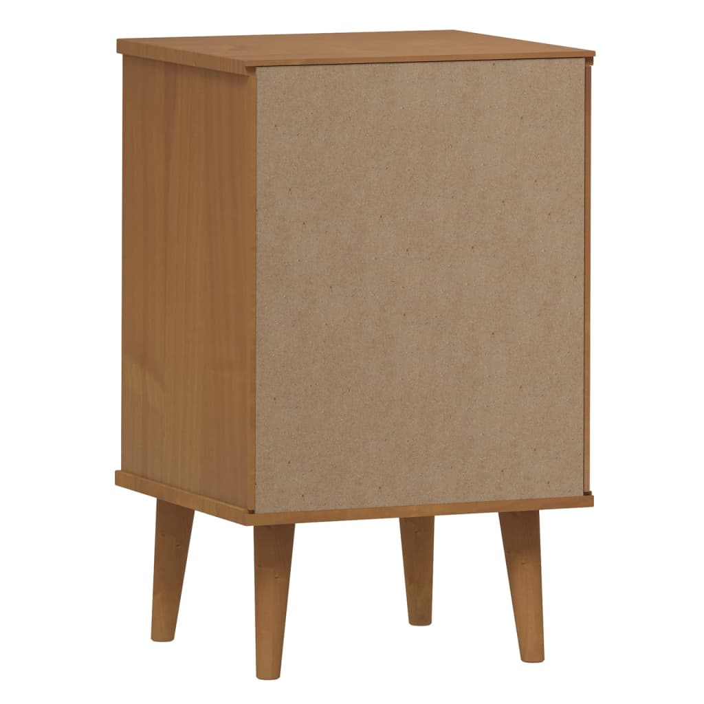 Nattbord Sengbord Brun MOLDE 40x35x65 cm heltre furu