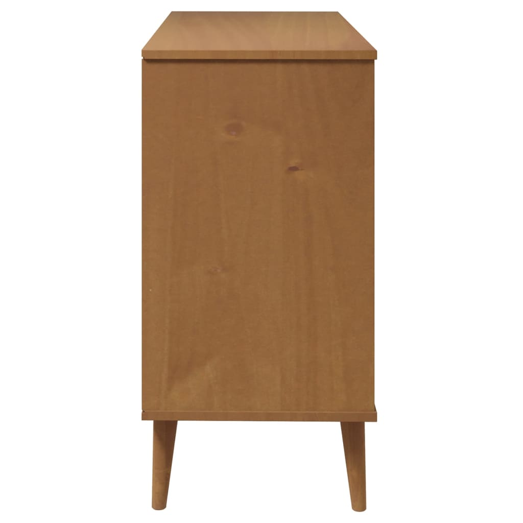 Kommode Brun MOLDE 113x40x80 cm heltre furu