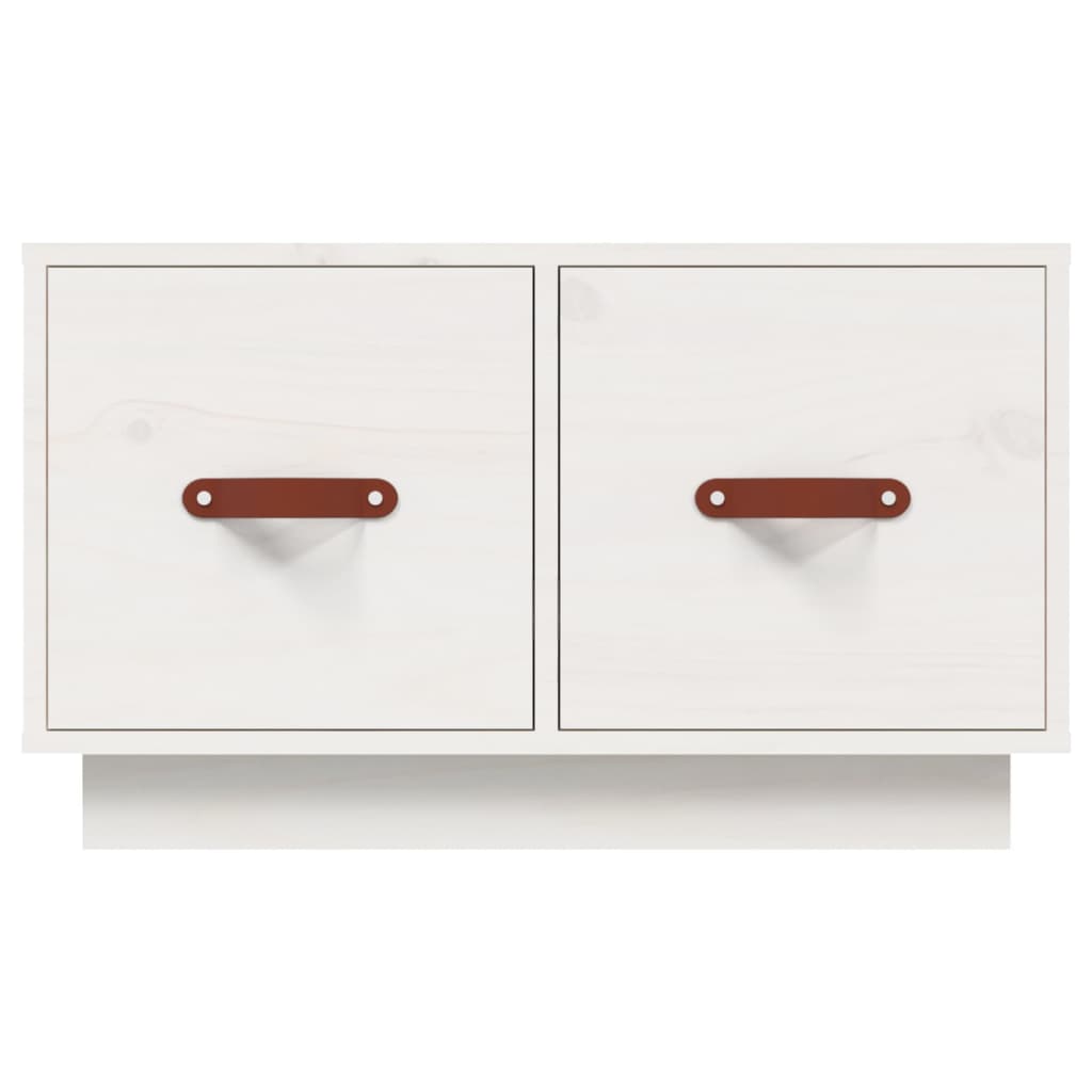 Salongbord Sofabord Hvit 60x53x35 cm heltre furu