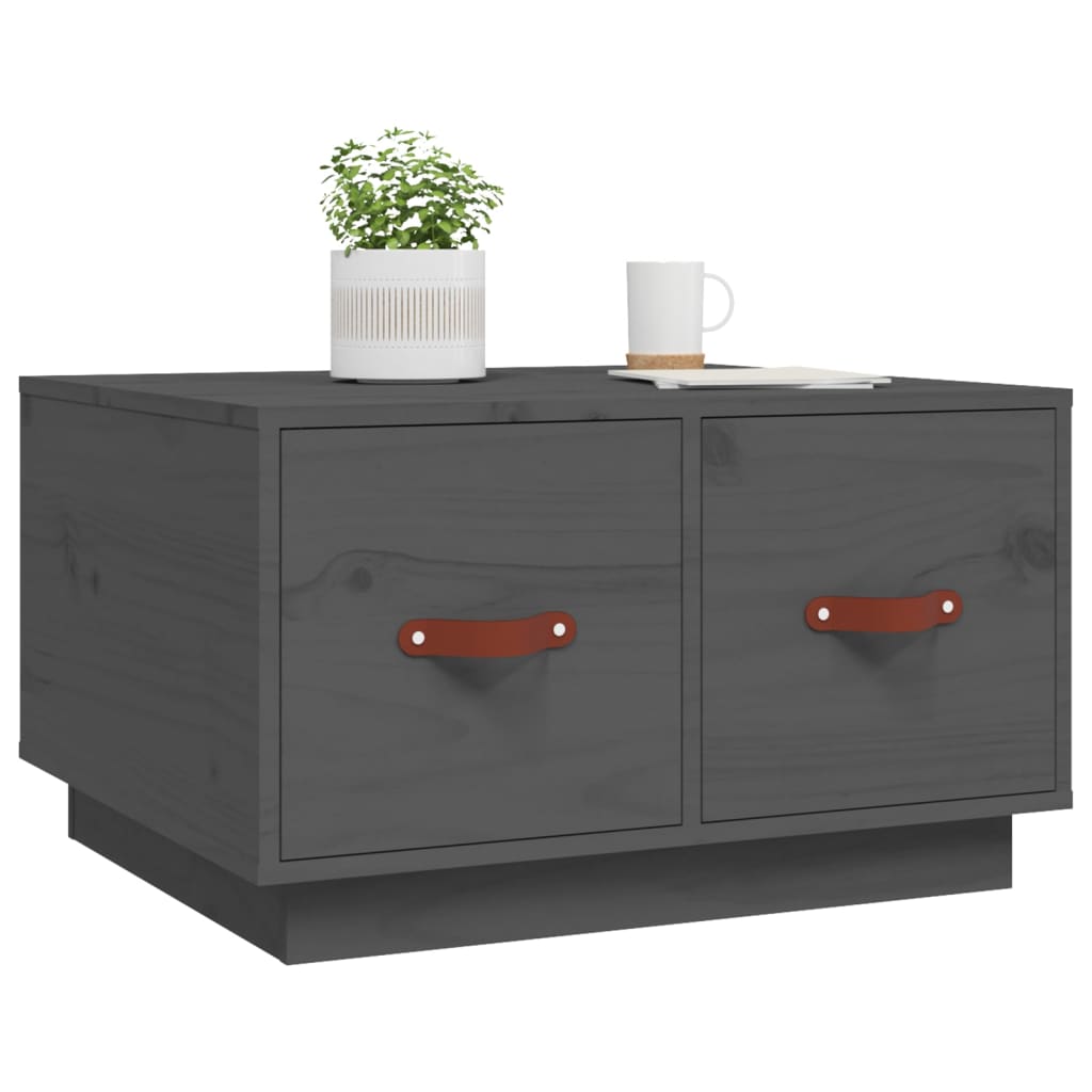Salongbord Sofabord Grå 60x53x35 cm heltre furu