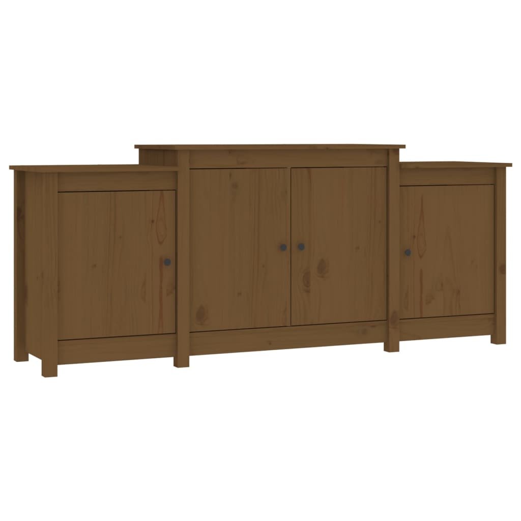 Skjenk Honningbrun 164x37x68 cm heltre furu