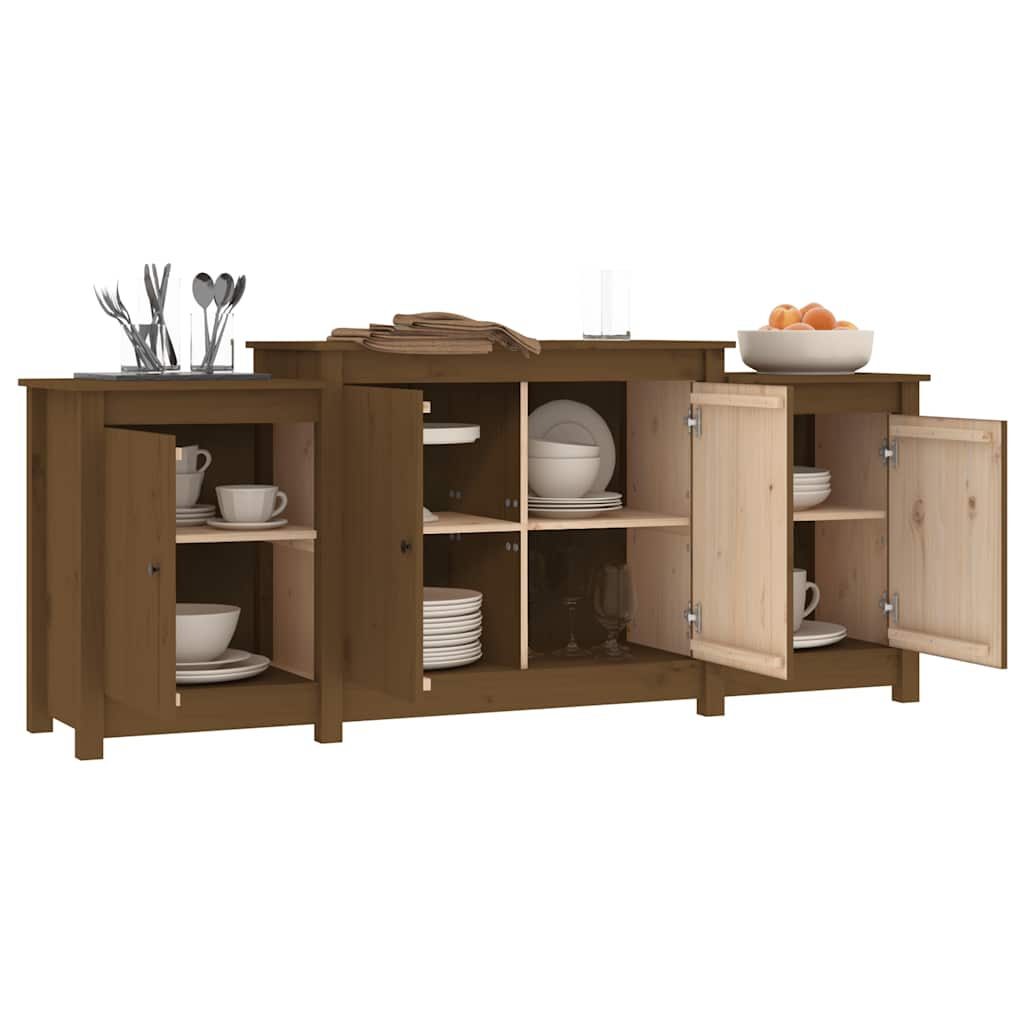 Skjenk Honningbrun 164x37x68 cm heltre furu