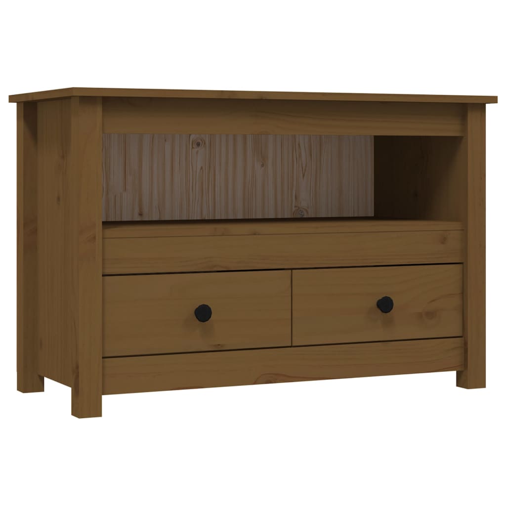 TV-Møbel Honningbrun TV-benk 79x35x52 cm heltre furu