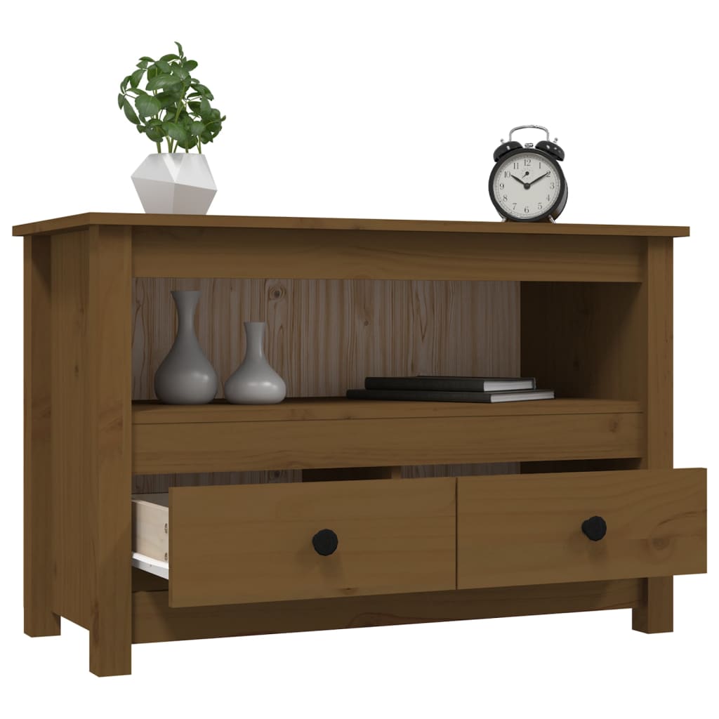 TV-Møbel Honningbrun TV-benk 79x35x52 cm heltre furu