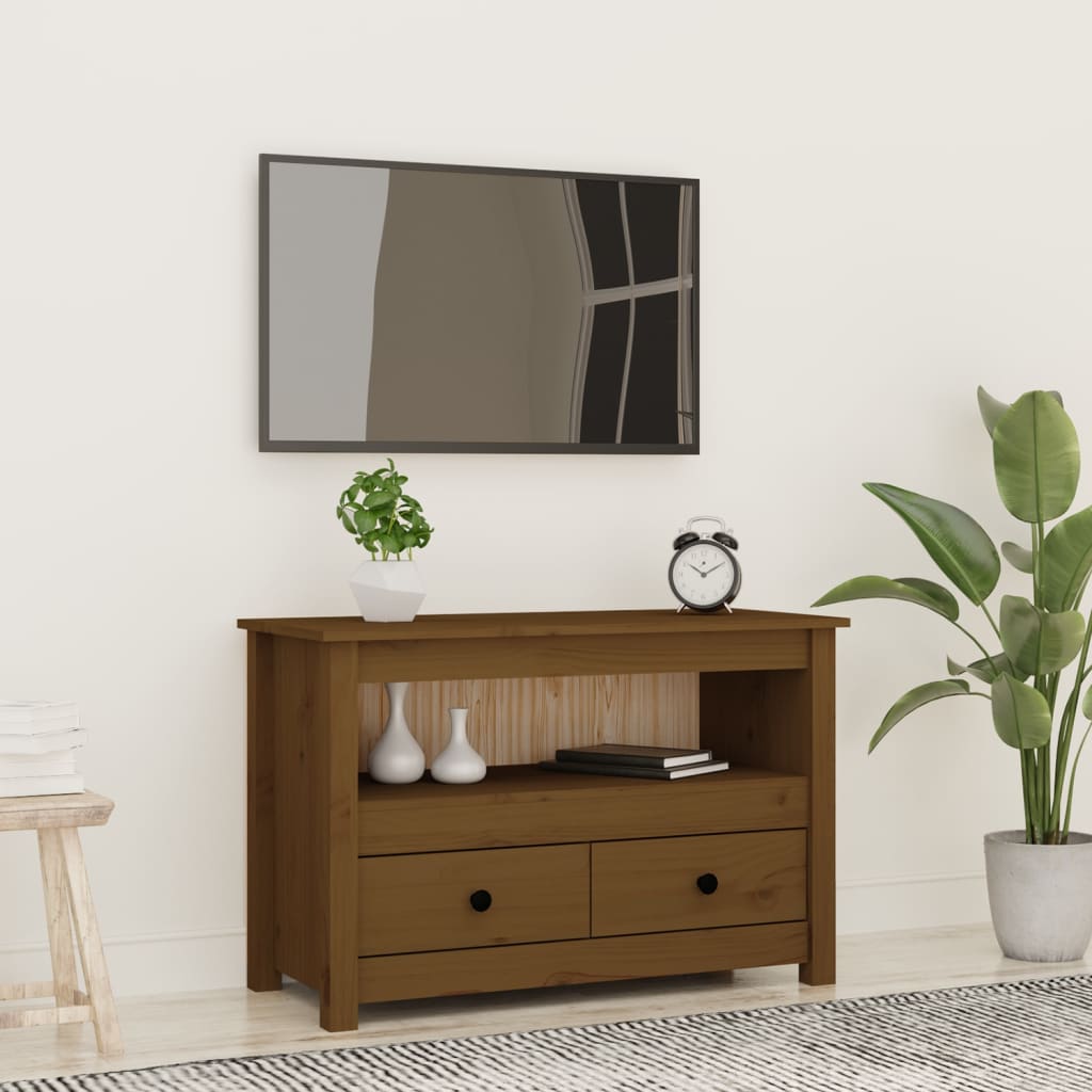 TV-Møbel Honningbrun TV-benk 79x35x52 cm heltre furu