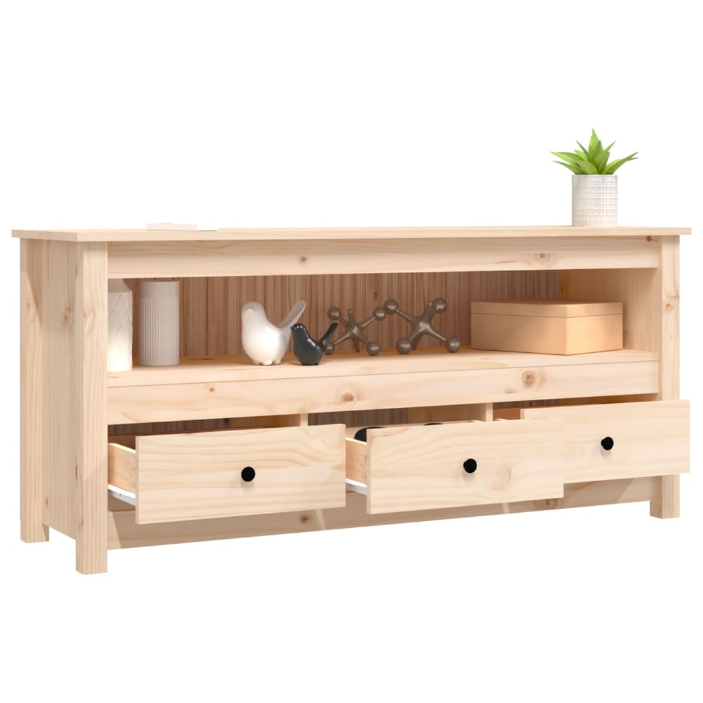 TV-Møbel Tre TV-benk heltre furu 114x35x52 cm