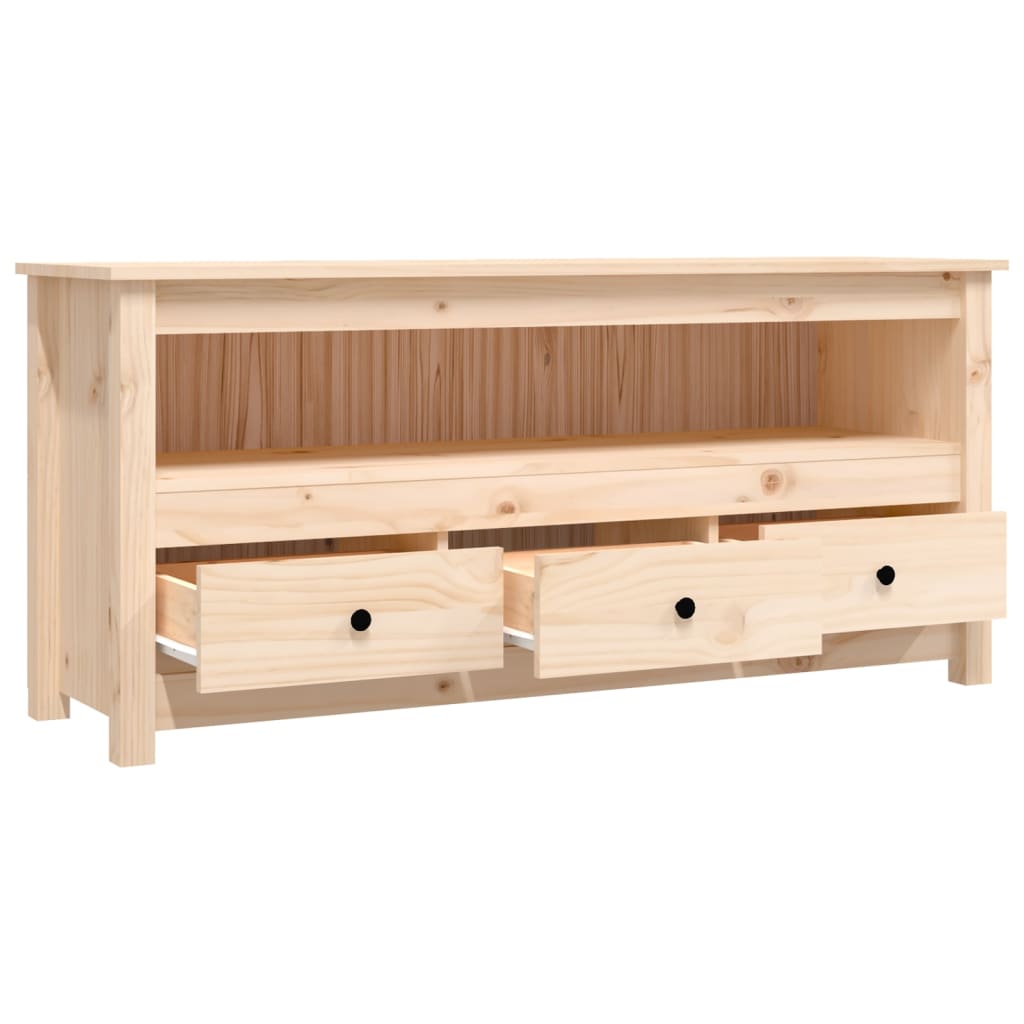 TV-Møbel Tre TV-benk heltre furu 114x35x52 cm