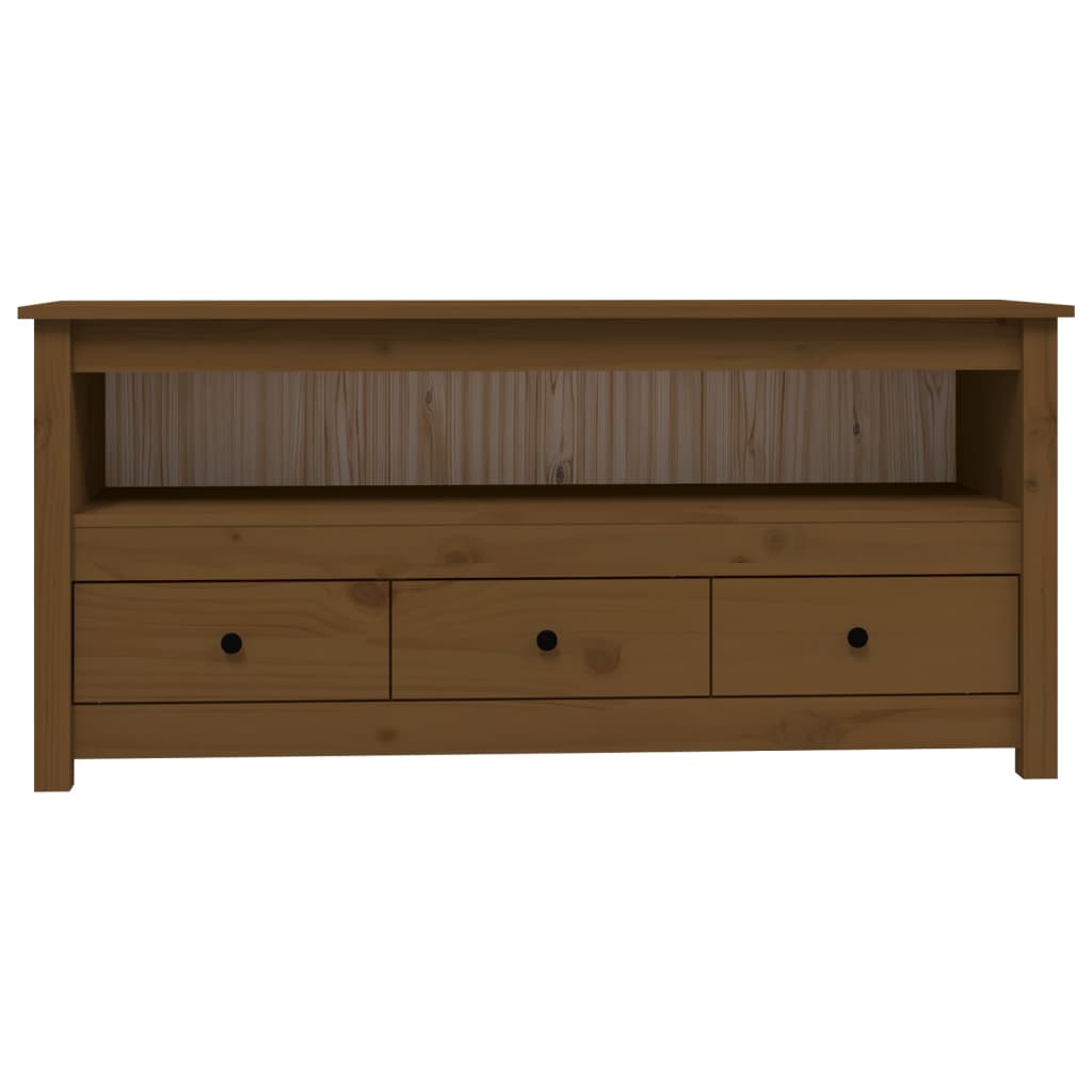 TV-Møbel Honningbrun TV-benk 114x35x52 cm heltre furu