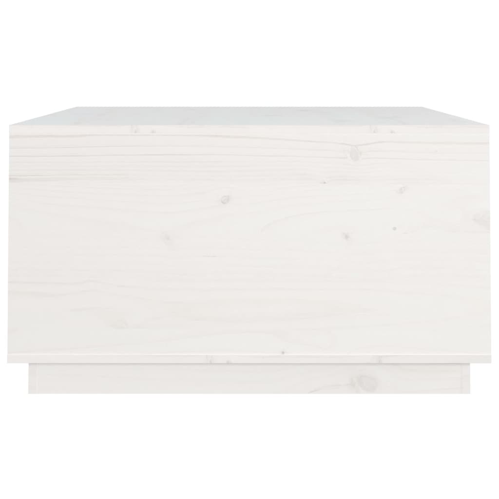 Salongbord Sofabord Hvit 80x80x45 cm heltre furu