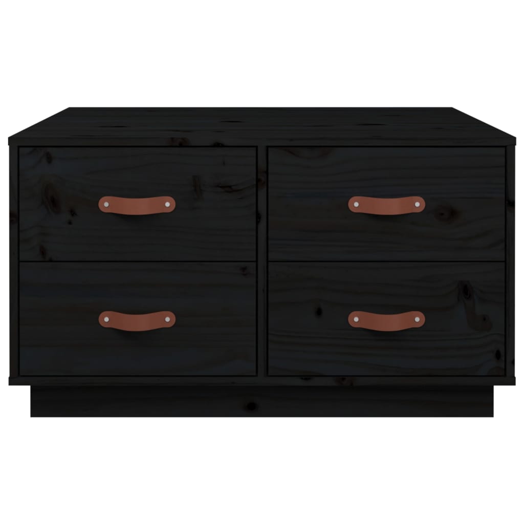 Salongbord Sofabord Svart 80x80x45 cm heltre furu