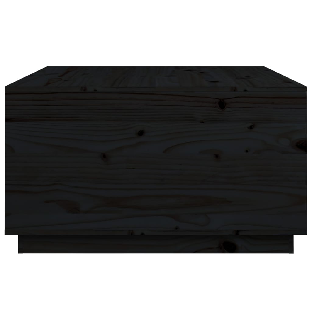 Salongbord Sofabord Svart 80x80x45 cm heltre furu