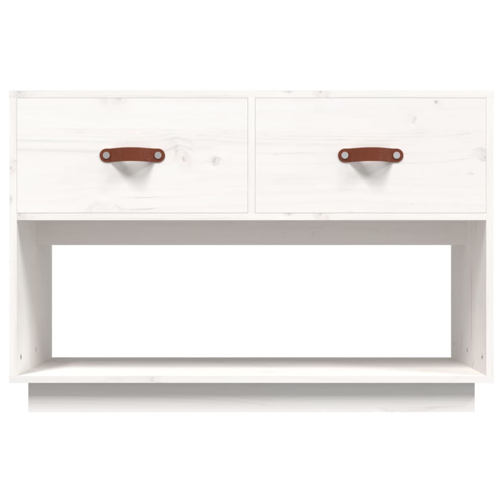 TV-Møbel Hvit TV-benk 90x40x60 cm heltre furu
