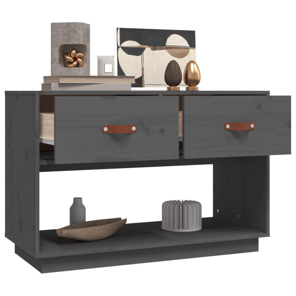 TV-Møbel Grå TV-benk 90x40x60 cm heltre furu