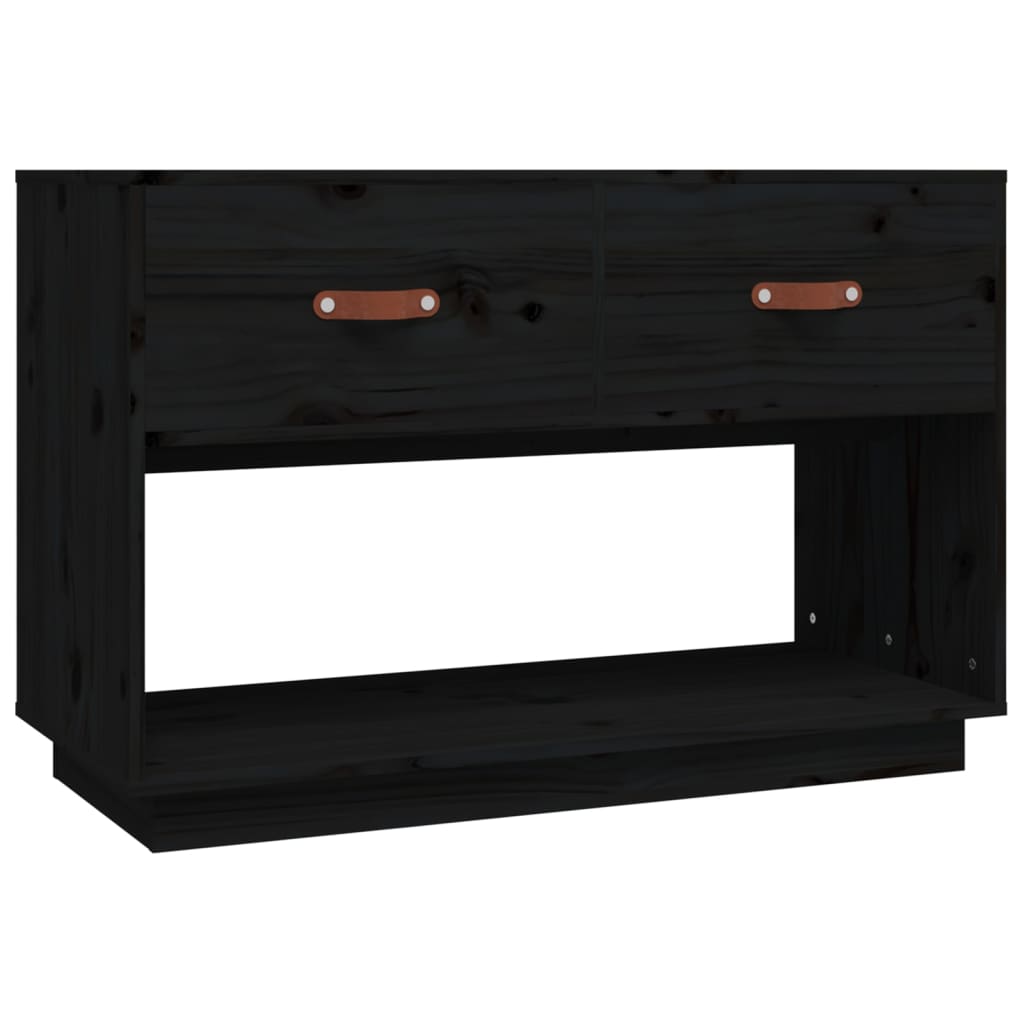TV-Møbel Svart TV-benk 90x40x60 cm heltre furu