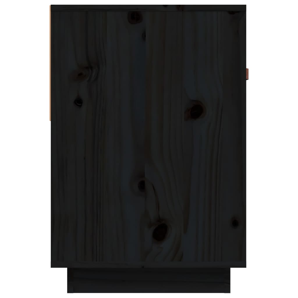 TV-Møbel Svart TV-benk 90x40x60 cm heltre furu