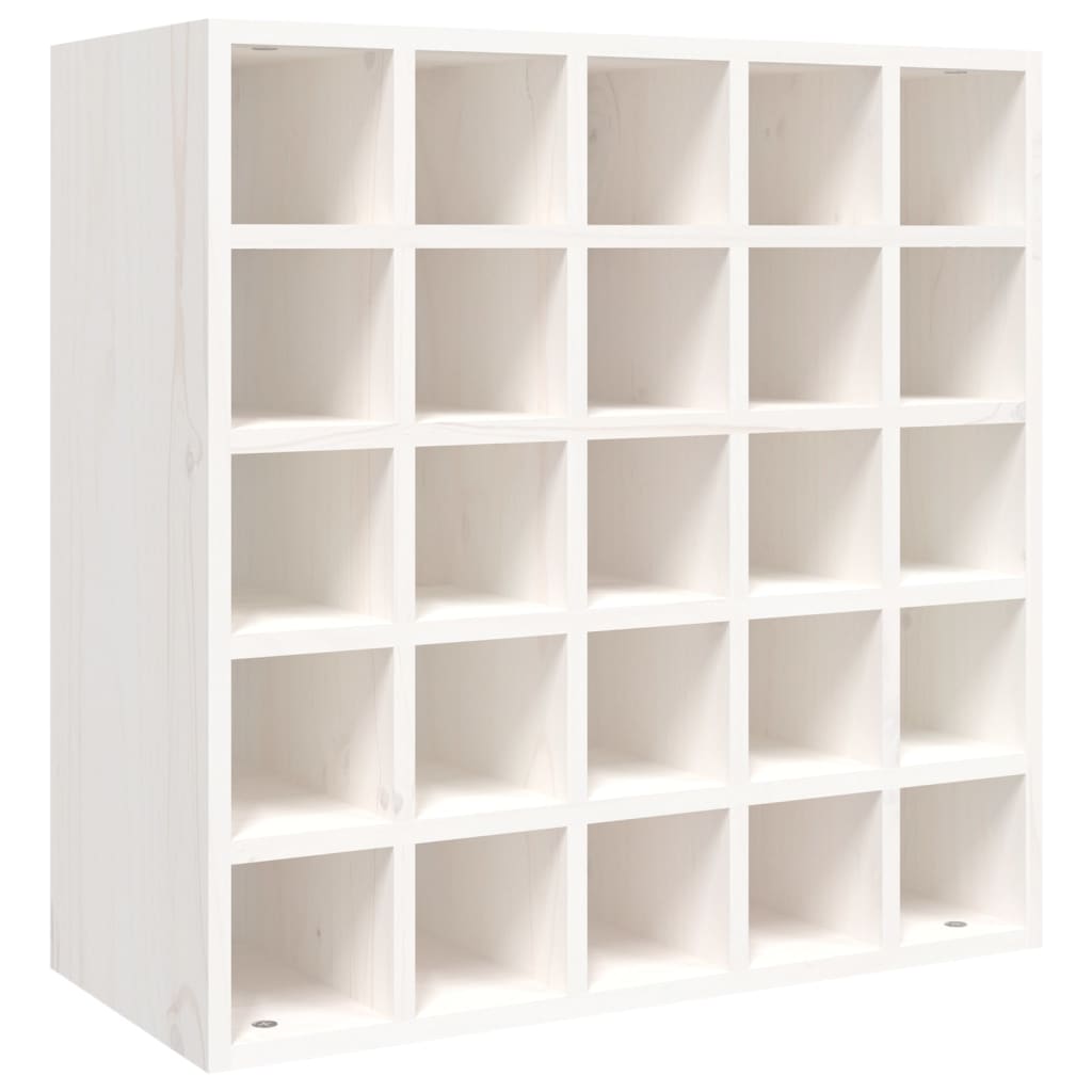 Veggskap hvit 56x25x56 cm heltre furu
